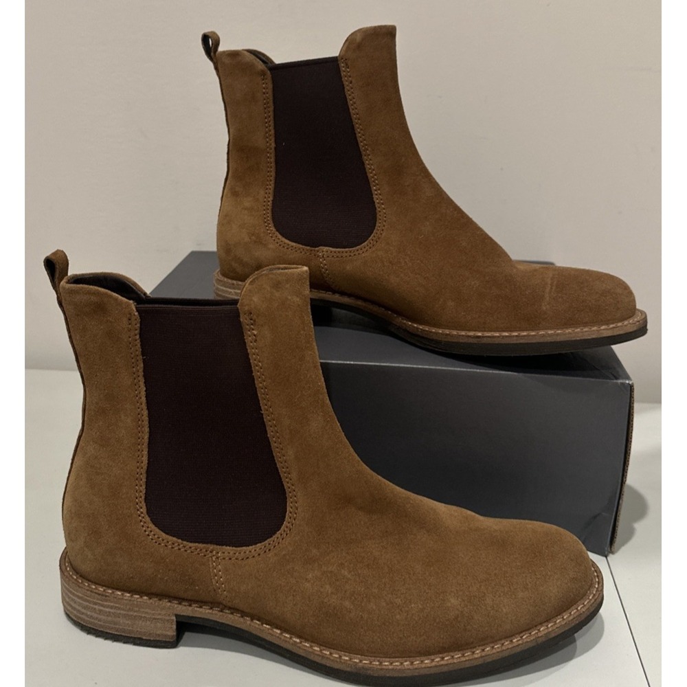 ECCO Women Size 7 Sartorelle 25 Chelsea Boot Brown Suede